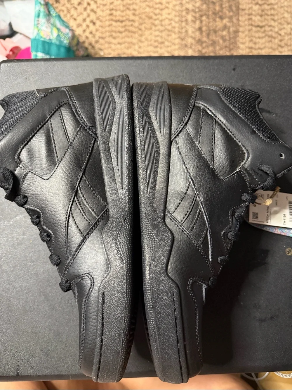 Reebok Black Leather high-Top Sneakers